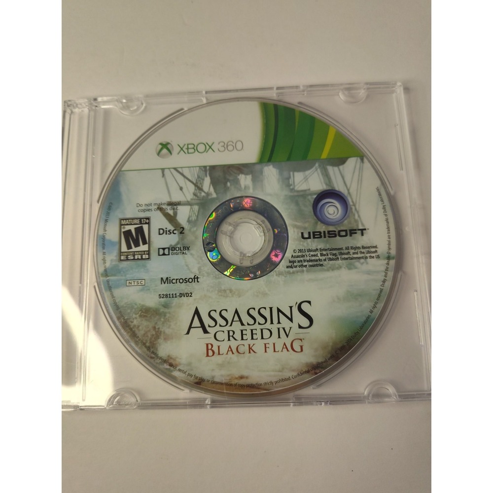 Microsoft Xbox 360 Assassin's Creed IV Black Flag Game CIB Exc/Near Mint Disc